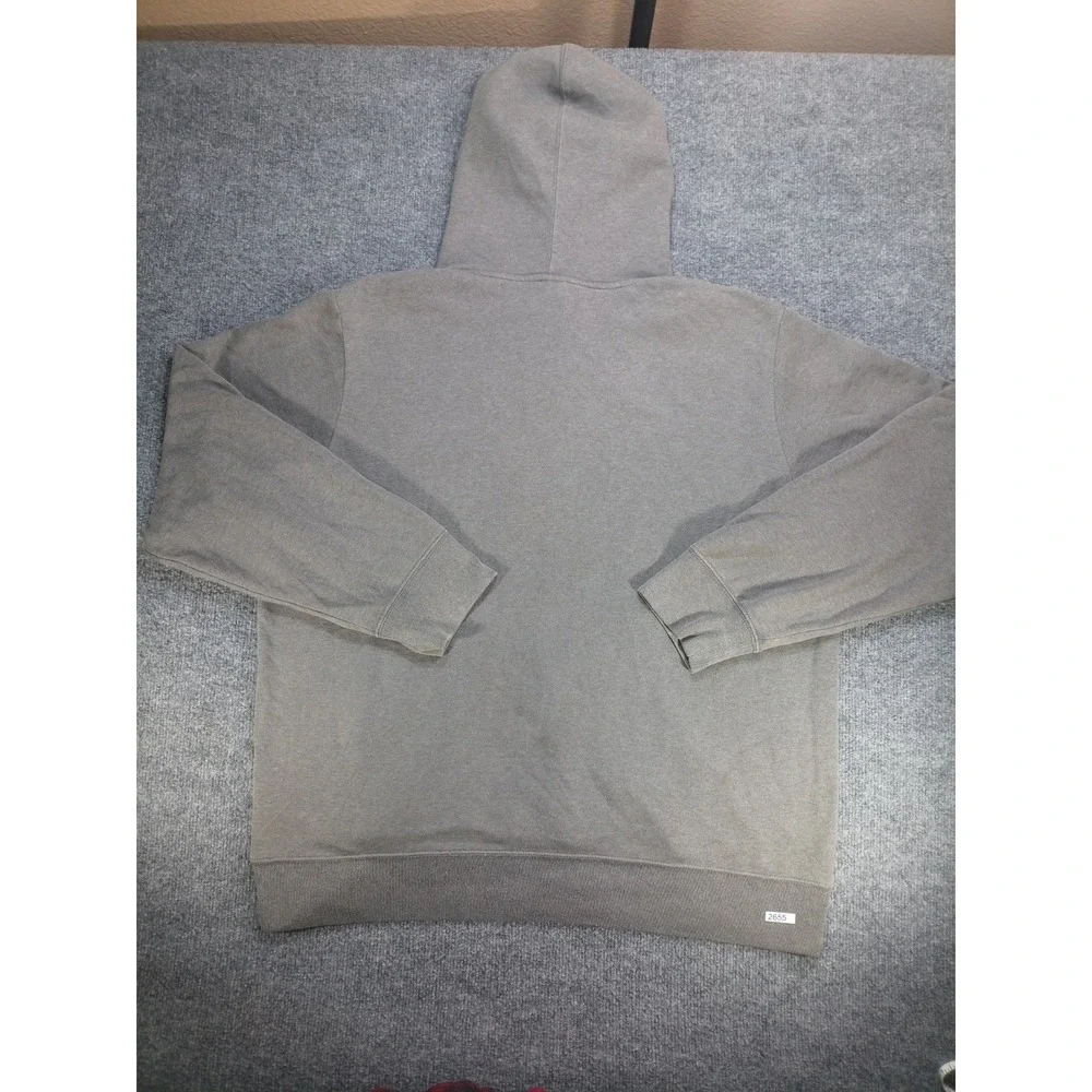 The North Face Men's XL Gray Red Logo Pullover Hoodie Sweatshirt